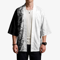 Hawaii Tropical Plant Monochrome Kimono Vibrant Polynesian Pattern LT01 - Polynesian Pride