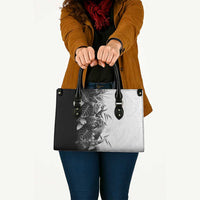 Hawaii Tropical Plant Monochrome Leather Bag Vibrant Polynesian Pattern LT01 - Polynesian Pride