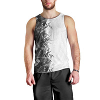 Hawaii Tropical Plant Monochrome Men Tank Top Vibrant Polynesian Pattern LT01 - Polynesian Pride