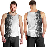 Hawaii Tropical Plant Monochrome Men Tank Top Vibrant Polynesian Pattern LT01 - Polynesian Pride