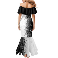 Hawaii Tropical Plant Monochrome Mermaid Dress Vibrant Polynesian Pattern LT01 - Polynesian Pride
