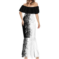 Hawaii Tropical Plant Monochrome Mermaid Dress Vibrant Polynesian Pattern LT01 - Polynesian Pride