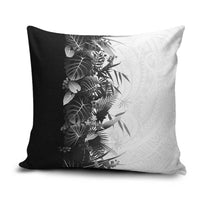 Hawaii Tropical Plant Monochrome Pillow Cover Vibrant Polynesian Pattern LT01 Black - Polynesian Pride