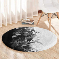 Hawaii Tropical Plant Monochrome Round Carpet Vibrant Polynesian Pattern LT01 - Polynesian Pride