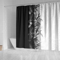 Hawaii Tropical Plant Monochrome Shower Curtain Vibrant Polynesian Pattern LT01 - Polynesian Pride