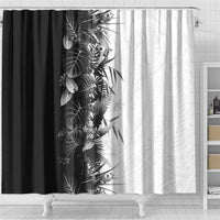 Hawaii Tropical Plant Monochrome Shower Curtain Vibrant Polynesian Pattern LT01 - Polynesian Pride