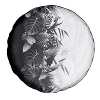 Hawaii Tropical Plant Monochrome Spare Tire Cover Vibrant Polynesian Pattern LT01 - Polynesian Pride