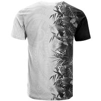 Hawaii Tropical Plant Monochrome T Shirt Vibrant Polynesian Pattern LT01 - Polynesian Pride