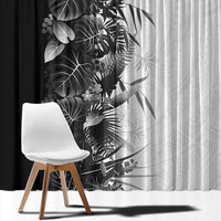 Hawaii Tropical Plant Monochrome Window Curtain Vibrant Polynesian Pattern LT01 - Polynesian Pride