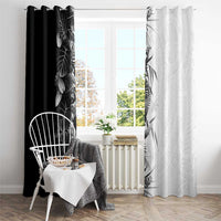 Hawaii Tropical Plant Monochrome Window Curtain Vibrant Polynesian Pattern LT01 - Polynesian Pride