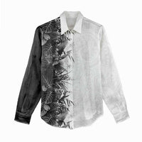 Hawaii Tropical Plant Monochrome Women Casual Shirt Vibrant Polynesian Pattern LT01 - Polynesian Pride