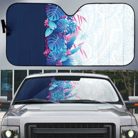 Hawaii Tropical Plant UliUli Auto Sun Shade Vibrant Polynesian Pattern LT01 Blue - Polynesian Pride