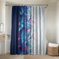 Hawaii Tropical Plant UliUli Bathroom Set Vibrant Polynesian Pattern LT01 Shower Curtain Only Blue - Polynesian Pride