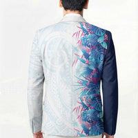 Hawaii Tropical Plant UliUli Blazer Vibrant Polynesian Pattern