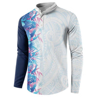 Hawaii Tropical Plant UliUli Button Sweatshirt Vibrant Polynesian Pattern LT01 - Polynesian Pride