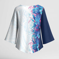Hawaii Tropical Plant UliUli Kimono Sleeve Blouse Vibrant Polynesian Pattern LT01 - Polynesian Pride
