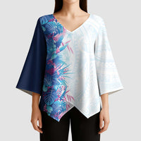 Hawaii Tropical Plant UliUli Kimono Sleeve Blouse Vibrant Polynesian Pattern LT01 - Polynesian Pride