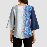 Hawaii Tropical Plant UliUli Kimono Sleeve Blouse Vibrant Polynesian Pattern LT01 - Polynesian Pride