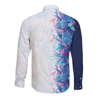 Hawaii Tropical Plant UliUli Long Sleeve Button Shirt Vibrant Polynesian Pattern LT01 - Polynesian Pride