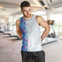 Hawaii Tropical Plant UliUli Men Tank Top Vibrant Polynesian Pattern LT01 Blue - Polynesian Pride