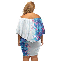 Hawaii Tropical Plant UliUli Off Shoulder Short Dress Vibrant Polynesian Pattern LT01 - Polynesian Pride