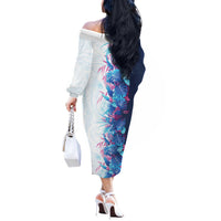 Hawaii Tropical Plant UliUli Off The Shoulder Long Sleeve Dress Vibrant Polynesian Pattern LT01 - Polynesian Pride