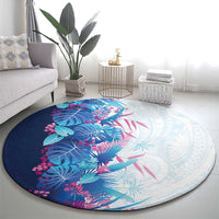 Hawaii Tropical Plant UliUli Round Carpet Vibrant Polynesian Pattern LT01 - Polynesian Pride
