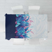 Hawaii Tropical Plant UliUli Tablecloth Vibrant Polynesian Pattern LT01 Blue - Polynesian Pride