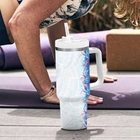 Hawaii Tropical Plant UliUli Tumbler With Handle Vibrant Polynesian Pattern LT01 - Polynesian Pride