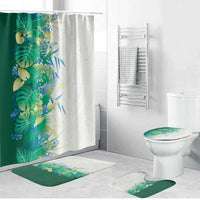 Hawaii Tropical Plant Omaomao Bathroom Set Vibrant Polynesian Pattern LT01 Bathroom Set (4 pcs) Green - Polynesian Pride