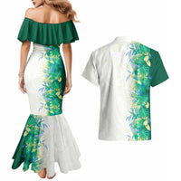 Hawaii Tropical Plant Omaomao Couples Matching Mermaid Dress and Hawaiian Shirt Vibrant Polynesian Pattern LT01 - Polynesian Pride
