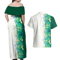 Hawaii Tropical Plant Omaomao Couples Matching Off Shoulder Maxi Dress and Hawaiian Shirt Vibrant Polynesian Pattern LT01 - Polynesian Pride