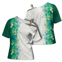 Hawaii Tropical Plant Omaomao Cross Shoulder Shirt Vibrant Polynesian Pattern LT01 - Polynesian Pride