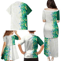 Hawaii Tropical Plant Omaomao Family Matching Puletasi and Hawaiian Shirt Vibrant Polynesian Pattern LT01 - Polynesian Pride