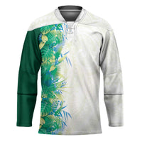 Hawaii Tropical Plant Omaomao Hockey Jersey Vibrant Polynesian Pattern LT01 Unisex Green - Polynesian Pride
