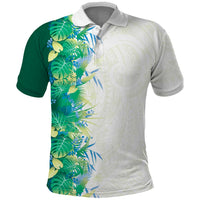 Hawaii Tropical Plant Omaomao Polo Shirt Vibrant Polynesian Pattern LT01 Green - Polynesian Pride