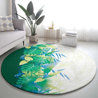Hawaii Tropical Plant Omaomao Round Carpet Vibrant Polynesian Pattern LT01 - Polynesian Pride