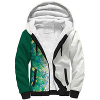 Hawaii Tropical Plant Omaomao Sherpa Hoodie Vibrant Polynesian Pattern LT01 Unisex Green - Polynesian Pride