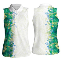 Hawaii Tropical Plant Omaomao Women Sleeveless Polo Shirt Vibrant Polynesian Pattern LT01 - Polynesian Pride