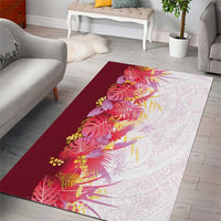 Hawaii Tropical Plant Akala Area Rug Vibrant Polynesian Pattern LT01 - Polynesian Pride