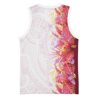 Hawaii Tropical Plant Akala Basketball Jersey Vibrant Polynesian Pattern LT01 - Polynesian Pride