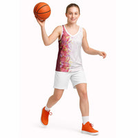 Hawaii Tropical Plant Akala Basketball Jersey Vibrant Polynesian Pattern LT01 - Polynesian Pride