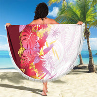 Hawaii Tropical Plant Akala Beach Blanket Vibrant Polynesian Pattern LT01 - Polynesian Pride