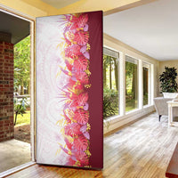 Hawaii Tropical Plant Akala Door Cover Vibrant Polynesian Pattern LT01 - Polynesian Pride
