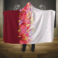 Hawaii Tropical Plant Akala Hooded Blanket Vibrant Polynesian Pattern LT01 - Polynesian Pride