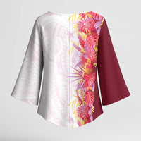 Hawaii Tropical Plant Akala Kimono Sleeve Blouse Vibrant Polynesian Pattern LT01 - Polynesian Pride