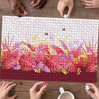 Hawaii Tropical Plant Akala Puzzle Vibrant Polynesian Pattern LT01 - Polynesian Pride