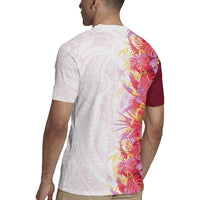 Hawaii Tropical Plant Akala Rugby Jersey Vibrant Polynesian Pattern LT01 - Polynesian Pride