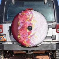 Hawaii Tropical Plant Akala Spare Tire Cover Vibrant Polynesian Pattern LT01 Pink - Polynesian Pride