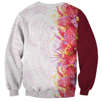 Hawaii Tropical Plant Akala Sweatshirt Vibrant Polynesian Pattern LT01 - Polynesian Pride